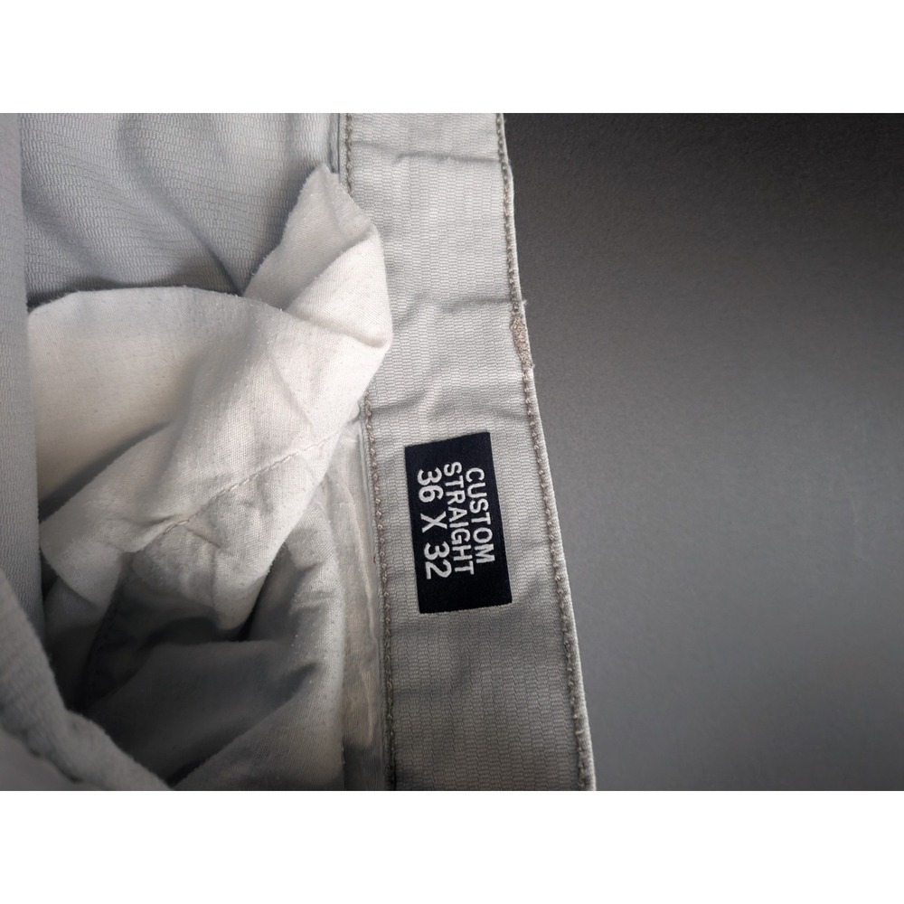 TOMMY HILFIGER Custom Fit Pants Men 36X30 (Tag 36/32) Straight Grey Casual Chino - Picture 9 of 11